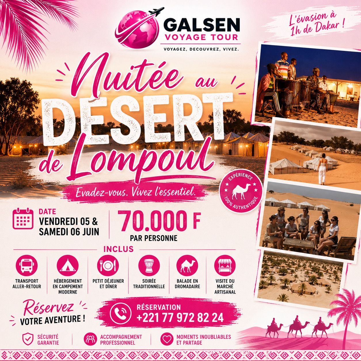 Nuitée au Désert de Lompoul